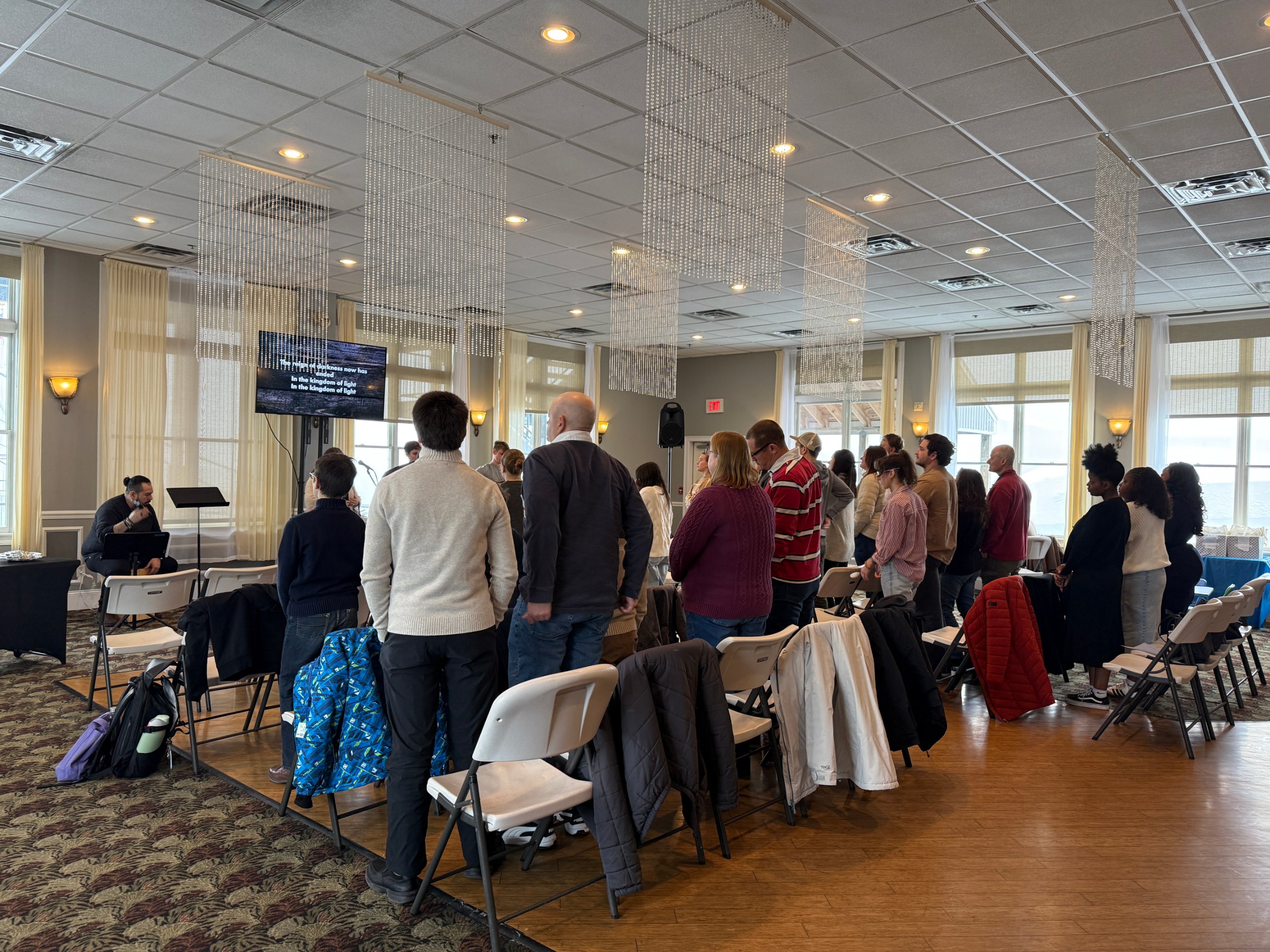 The Grace Hill congregation gathered for worship